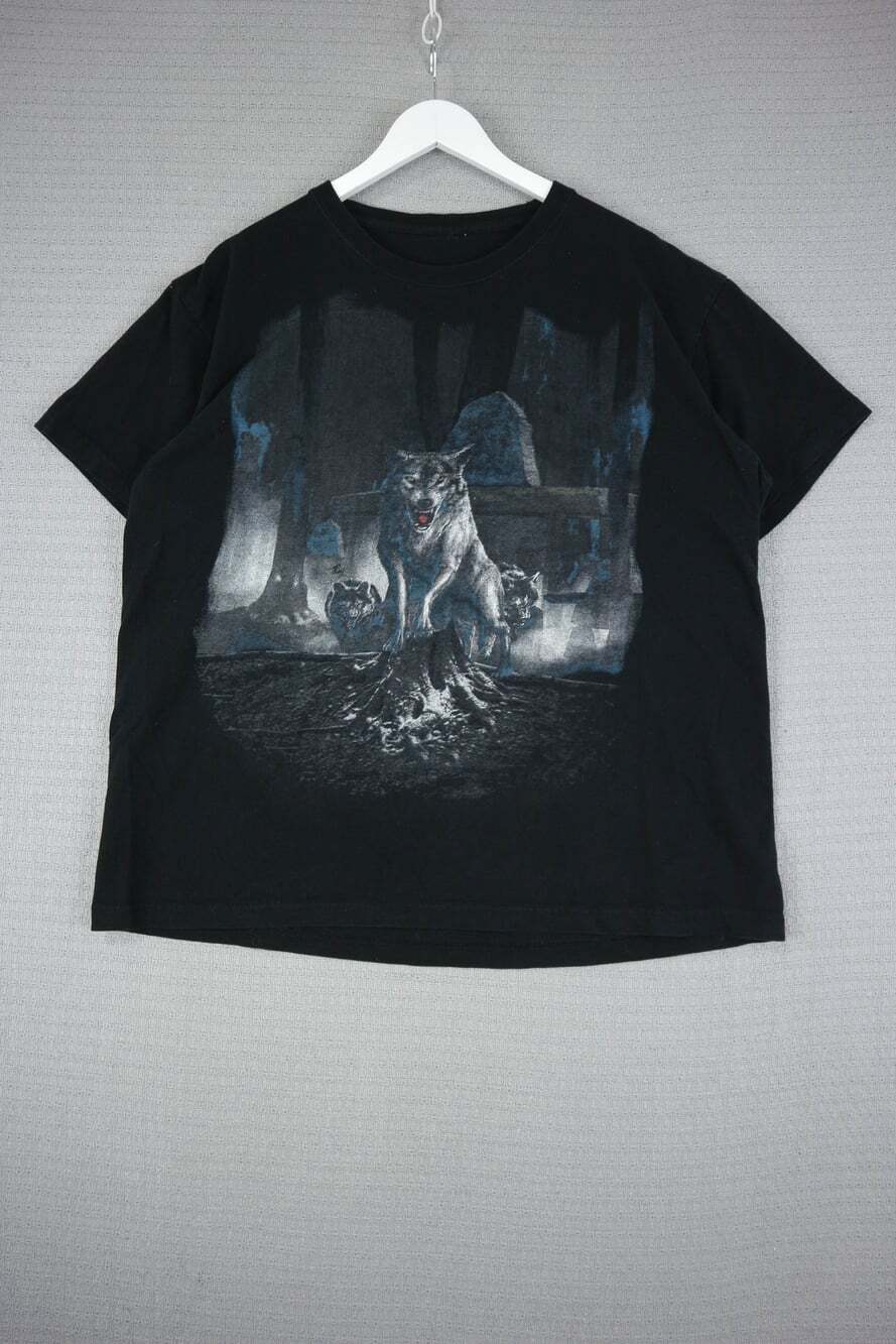 Vintage 2000's Wolves Wolf Wilderness Graphic Tee Mens Large / XL